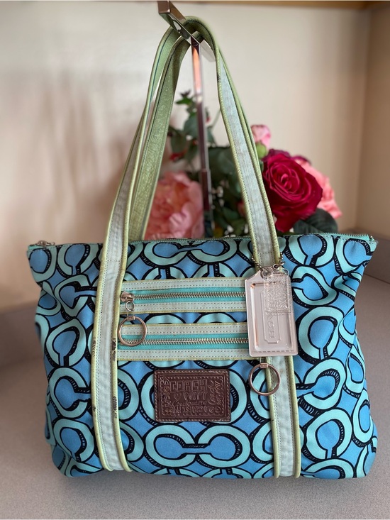 Coach Handbags - Coach 2010 Poppy 3D Op Art Glam Tote